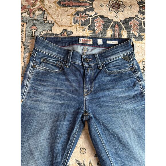Replay Blue Jeans Vintage Pearl Straight Leg Denim y2k Size 27 - Picture 4 of 14